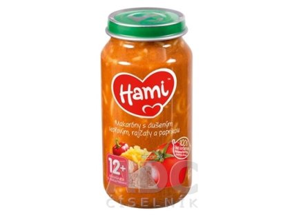 Hami príkrm Makaróny s duseným bravčovým, paradajkami a paprikou (od ukonč. 12. mesiaca) 1x250 g
