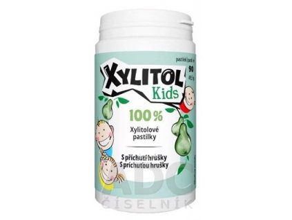 Vitabalans XYLITOL Kids xylitolové pastilky s príchuťou hrušky, 1x90 ks