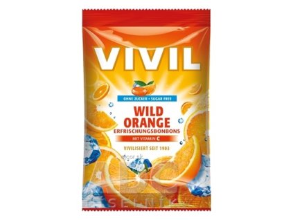 VIVIL BONBONS WILD ORANGE drops s príchuťou pomaranča s vitamínom C, bez cukru 1x60 g