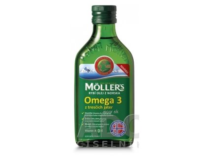 MOLLER´S Omega 3 RYBÍ OLEJ Natur z pečene tresiek 1x250 ml