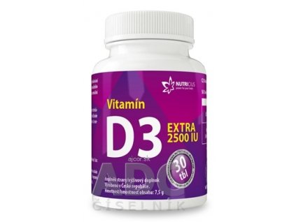 NUTRICIUS Vitamín D3 EXTRA 2500 IU tbl 1x30 ks