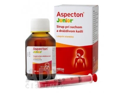 Aspecton Junior sirup pri suchom a dráždivom kašli s islandským lišajníkom 1x100 ml