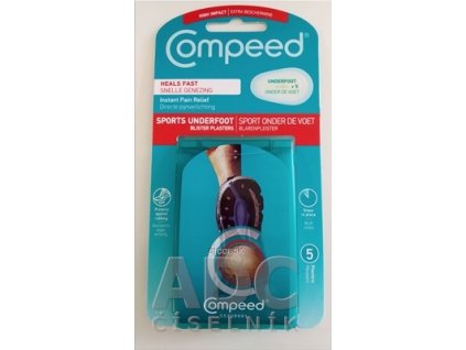 Compeed NÁPLASŤ ŠPORT na pľuzgiere na chodidlách gélová 1x5 ks