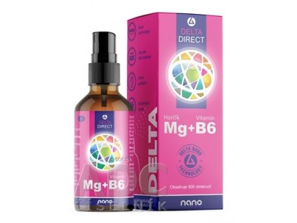 DELTA DIRECT Mg + B6 sprej, nano (66 denných dávok) 1x100 ml