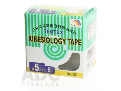 TEMTEX KINESOLOGY TAPE tejpovacia páska, 5 cm x 5 m, béžová 1x1 ks