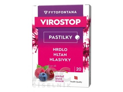 fytofontana VIROSTOP pastilky na cmúľanie, príchuť lesného ovocia 1x20 ks