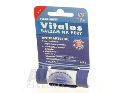 VITALOS Balzam na pery antibakterial SPF 15 vitamínový 1x1 ks