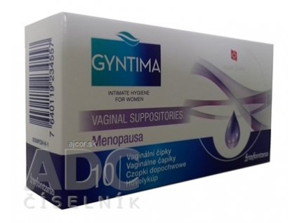 Fytofontana GYNTIMA Menopausa Vaginálne čapíky (inov.2019) 1x10 ks