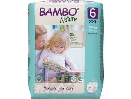 BAMBO 6 XXL (16-30 kg) detské plienky priedušné, savosť 1150 ml (inov.2020) 1x20 ks