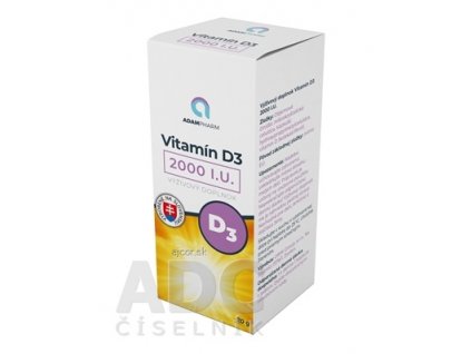 ADAMPharm Vitamín D3 2000 I.U. cps 1x60 ks