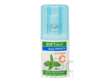 SOFTdent Fresh Breath + vitamín C Mint ústny dezodorant, mäta 1x20 ml