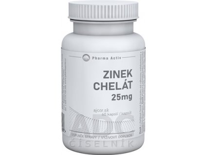 Pharma Activ ZINOK Chelát 25 mg cps 1x60 ks