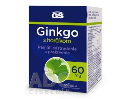 GS Ginkgo 60 mg s horčíkom tbl 1x60 ks