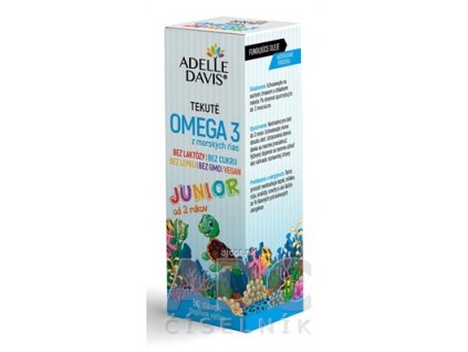 Adelle Davis OMEGA 3 z morských rias JUNIOR tekuté (50 dávok) 1x50 ml