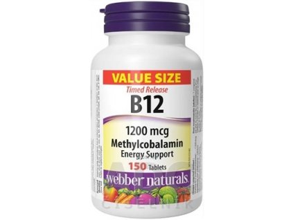 Webber Naturals Vitamín B12 1200 mcg tbl s postupným uvoľňovaním 1x150 ks