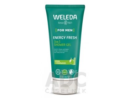 WELEDA For Men Energy Fresh 3in1 sprchový gél, citrón  1x200 ml