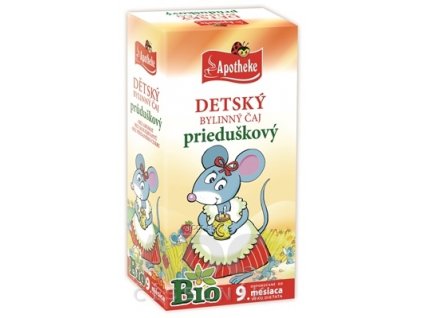 APOTHEKE BIO DETSKÝ BYLINNÝ ČAJ PRIEDUŠKOVÝ nálevové vrecká (od ukončeného 9. mesiaca) 20x1,5 g (30 g)