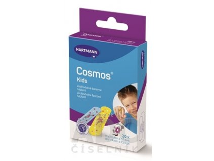 COSMOS Kids náplasť na rany, 2 veľkosti (1,9cmx7,2cm) (1,6cmx5,7cm) 1x20 ks