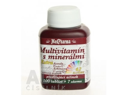 MedPharma MULTIVITAMIN S MINERÁL. EXTRA 42 ZLOŽIEK tbl 100+7 zadarmo (107 ks)