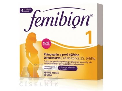 Femibion 1 Plánovanie a prvé týždne tehotenstva tbl (kys. listova + vitamíny, minerály) 1x28 ks