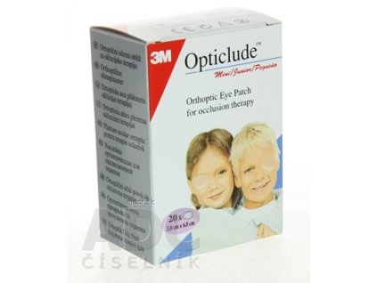 3M Opticlude Standard Mini Očná náplasť [SelP] 5x6 cm, ortoptická, na liečbu strabizmu 1x20 ks