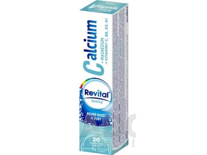 Revital Calcium+MAGNÉZIUM+VITAMÍNY C, B6, D3, K1 tbl eff s príchuťou citrónu 1x20 ks