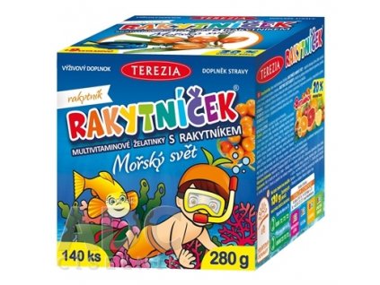 TEREZIA RAKYTNÍČEK multivit.želatínky s rakytníkom Morský svet, príchuť rakytník 1x140 ks