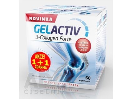 GELACTIV 3-Collagen Forte Akcia 1+1 cps 60+60 zadarmo (120 ks), 1x1 set