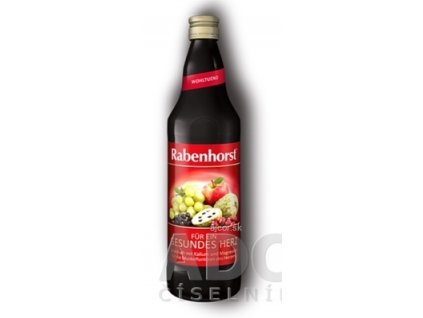 Rabenhorst VITESSE PRE ZDRAVÉ SRDCE ovocná šťava (6 druhov) s draslíkom, horčíkom a extraktom z hlohu 1x750 ml