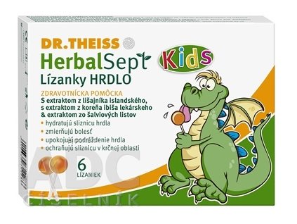 Dr.Theiss HerbalSept Kids HRDLO Lízanky 1x6 ks