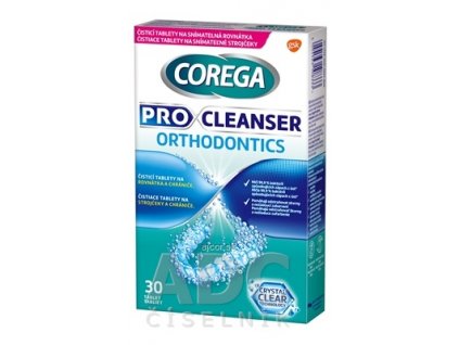 COREGA PRO CLEANSER ORTHODONTICS antibakteriálne čistiace tablety 1x30 ks