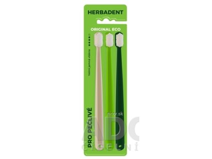 HERBADENT Original ECO zubná kefka Veľmi jemná 1x3 ks