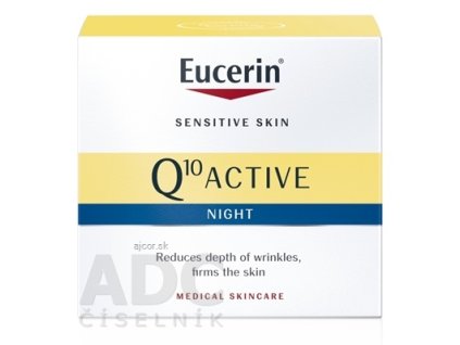 Eucerin Q10 ACTIVE nočný krém proti vráskam regeneračný na citlivú pokožku 1x50 ml