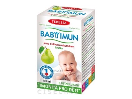 TEREZIA BABY IMUN sirup s hlivou a rakytníkom príchuť hruška 1x100 ml