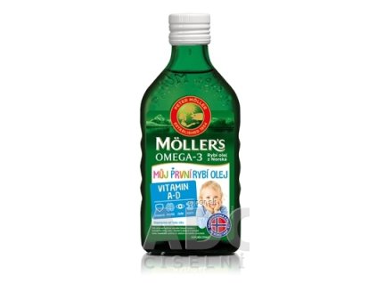 MOLLER´S Omega 3 Môj prvý RYBÍ OLEJ vitamín A a D 1x250 ml