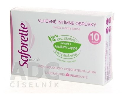 SAFORELLE INTIMA VRECKOVKY vlhčené 1x10 ks