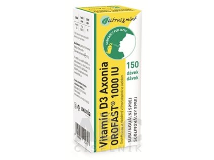 Vitamín D3 Axonia OROFAST 1000 IU sublingválny sprej 150 dávok 1x30 ml