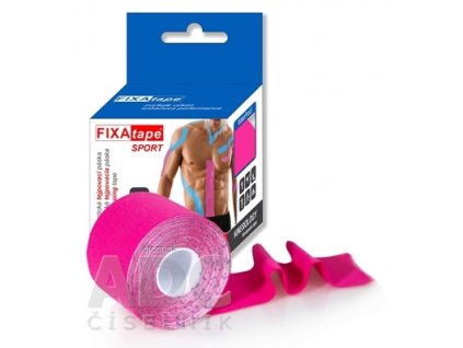FIXAtape tejpovacia páska SPORT kinesiologická, elastická, ružová, 5cm x 5m, 1x1 ks