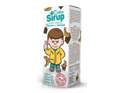 Doktor Sirup kalciový sirup s príchuťou Banánov v čokoláde 1x100 ml