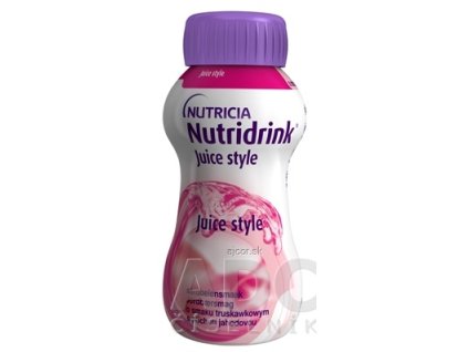 Nutridrink Juice Style s jahodovou príchuťou (inov.2021) 4x200 ml