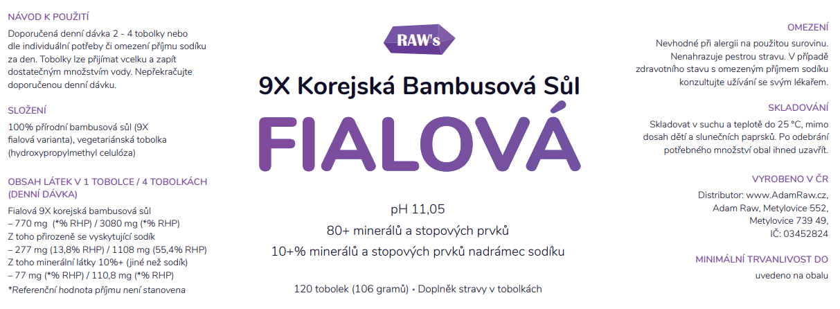 RAWS Bambusová sůl v kasplích