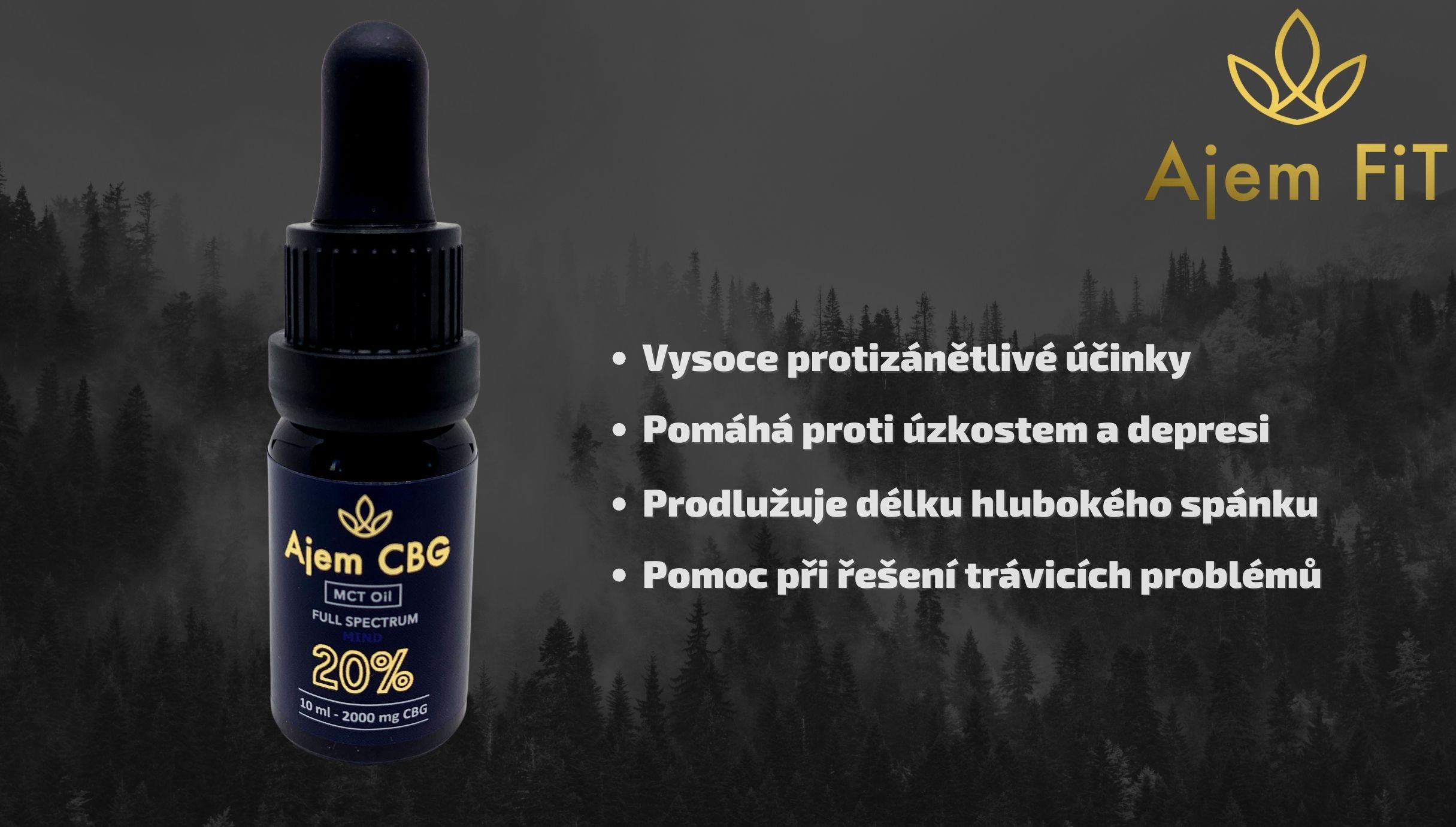 Ajem CBG 20% Fullspectrum Olej -10ml (2000mg)