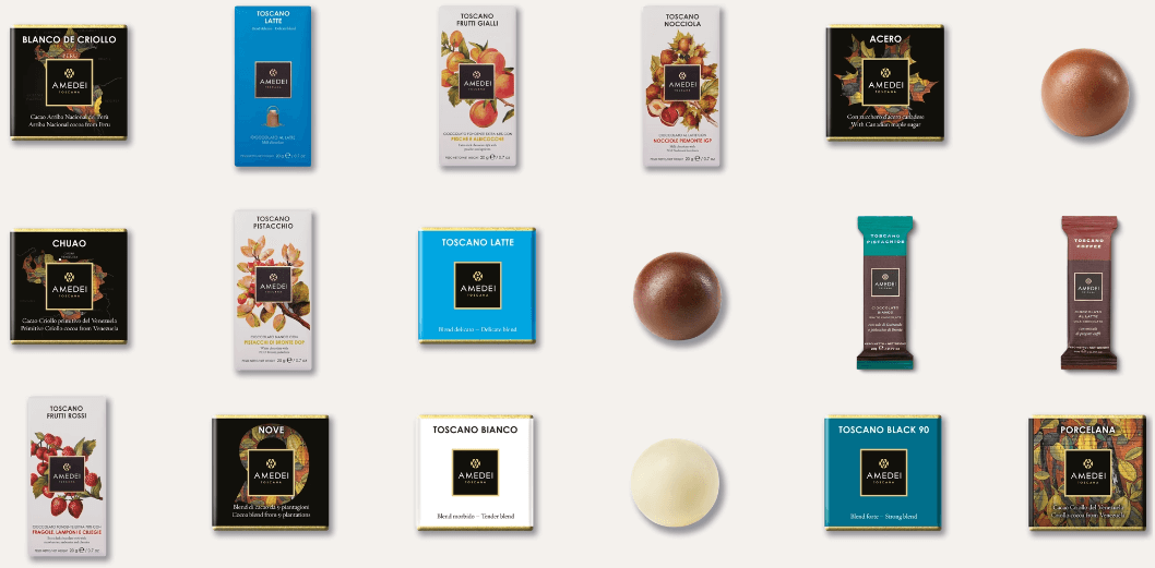 Amedei čokoláda kvalitní exkluzivní adventní kalendář pralinky academy of chocolate bean to bar