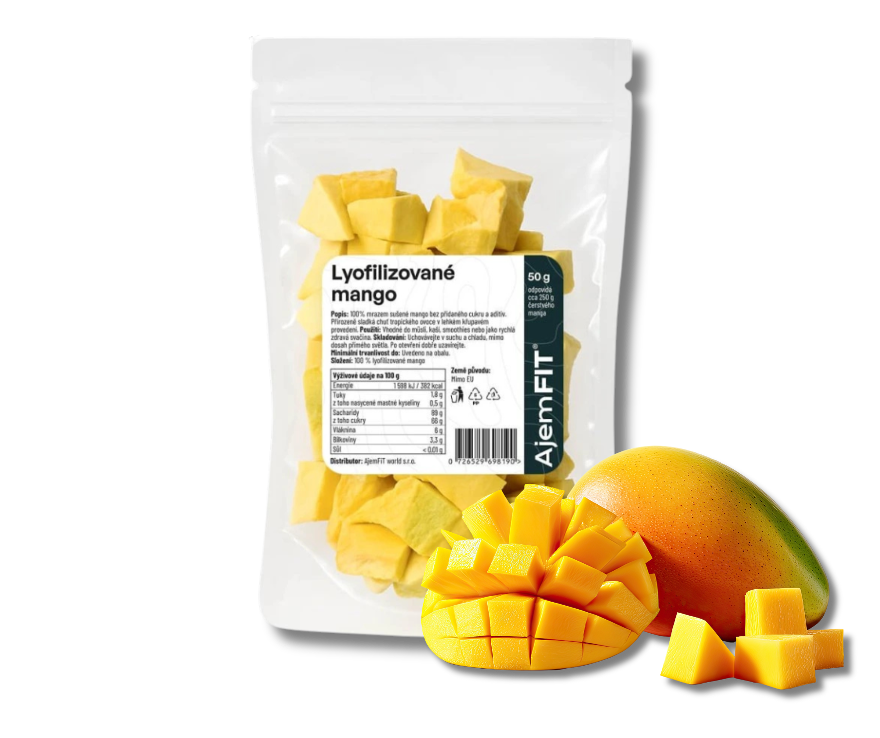 AjemFIT RAW Lyofilizované Mango