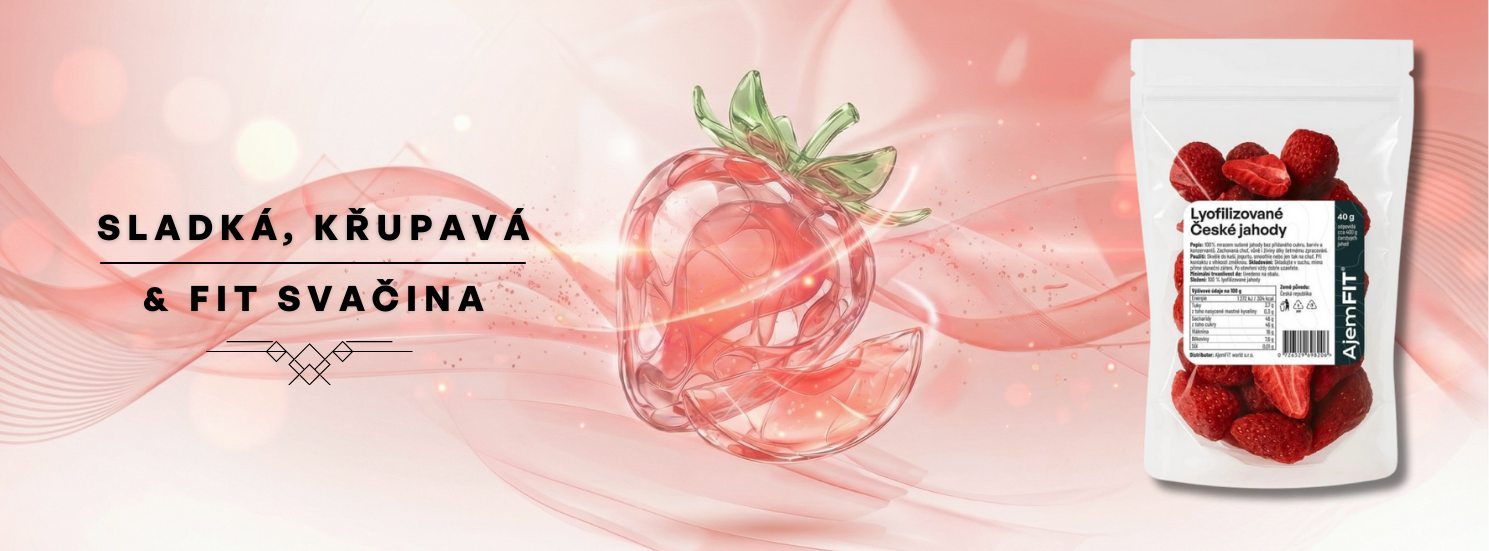 AjemFIT RAW Lyofilizované české jahody