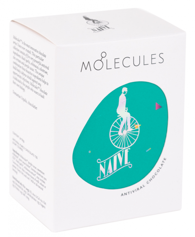 CHOCOLATE NAIVE 72% ANTIVIRAL MOLECULES - (NAIVE) Hmotnost: 120g (6x20g)