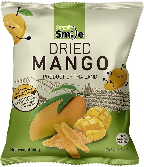 Levně ORGANIC SMILE Sušené Mango- 150g (Thajsko)
