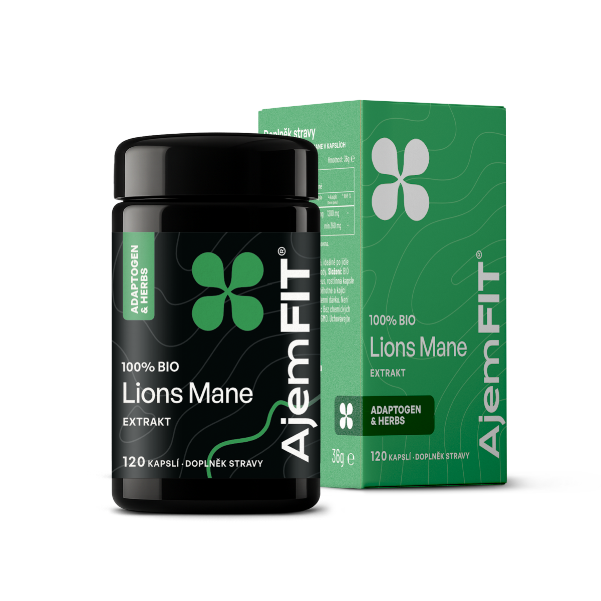 Levně AjemFIT BIO Extrakt Lion's Mane - 120 kapslí (36g)