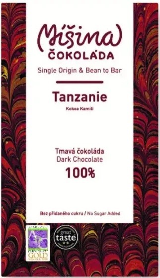 100% Míšina čokoláda bez přísad (Tanzanie) - 50g