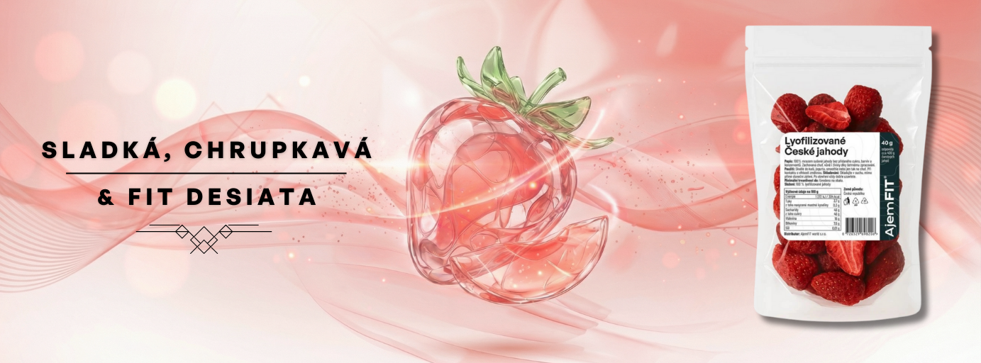 AjemFIT RAW Lyofilizované české jahody